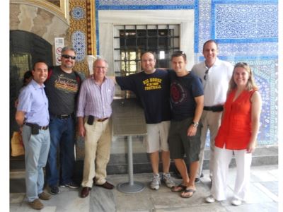 Dr.Canda with colleagues at WCE 2012, sightseeing tour in Istanbul